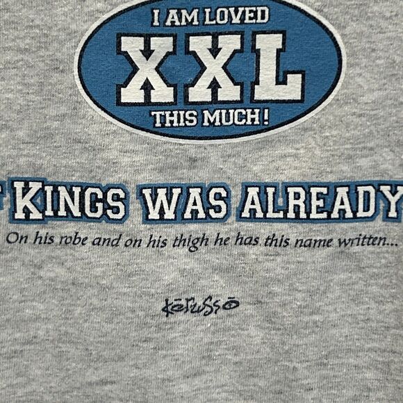 Vintage Dad of Dads Jesus T Shirt Mens X-Large Kerusso Christ Christian Tee Gray - Picture 7 of 10